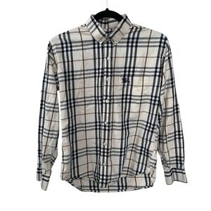 BURBERRY London Men's Nova Check Button Down Shirt Medium